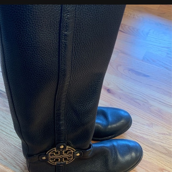 Tory Burch logo Riding Boots - Picture 8 of 11